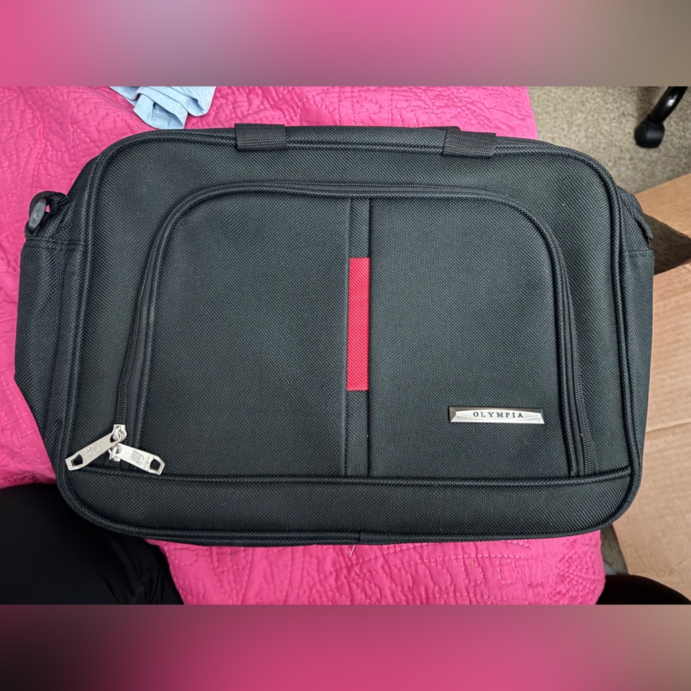 Olympia Black and Red Laptop Bag
